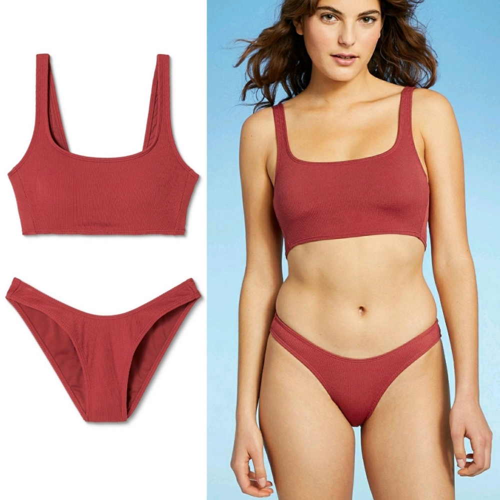 Xhilaration Ribbed Bikini Top - Picture 2 of 5